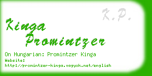 kinga promintzer business card